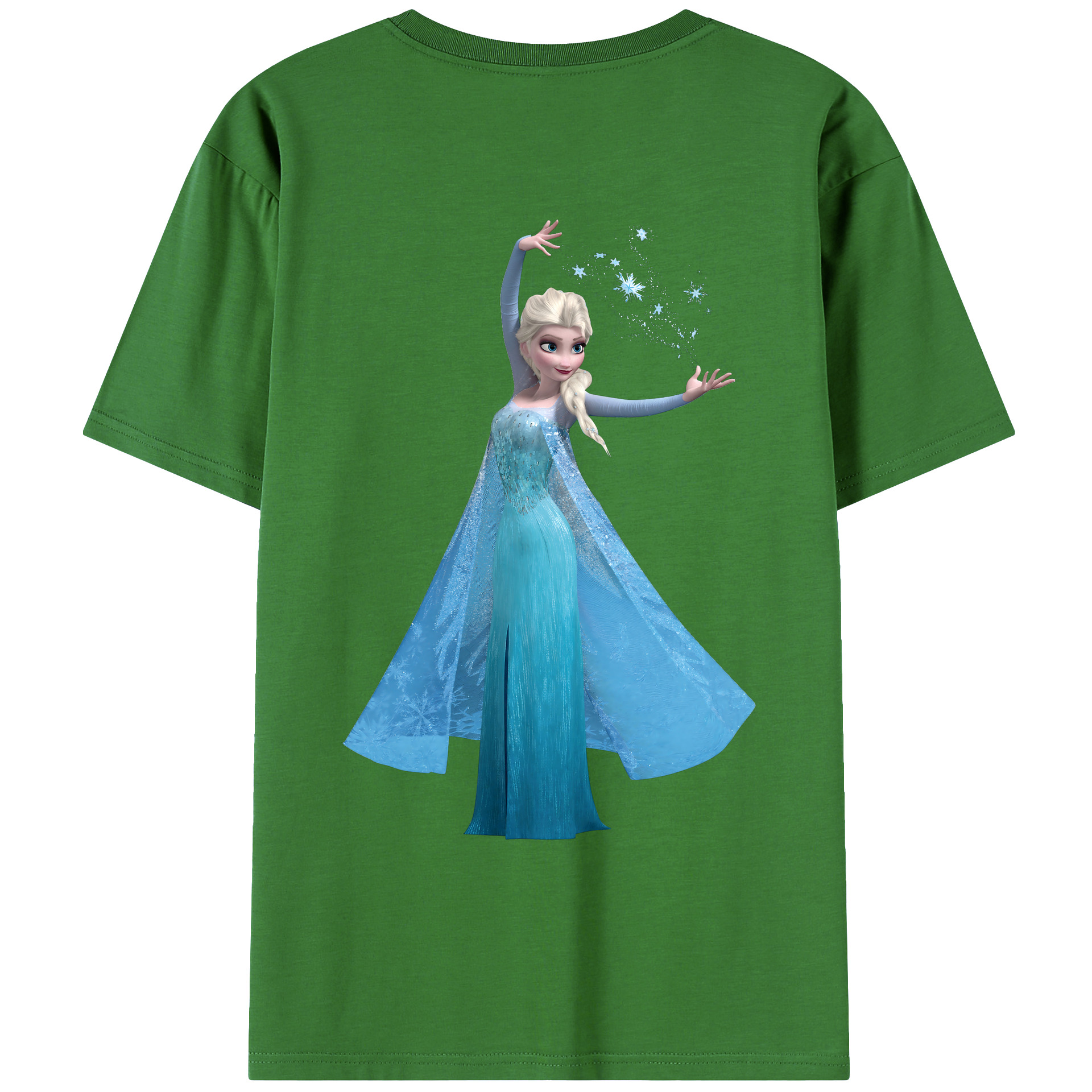 （画像用） アナと雪の女王 アンナ エルサ Frozen Anna Elsa レディース半袖Tシャツ(バックプリント)